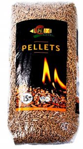 Pellets aus Hartholz. Brennstoff aus Holz. Brennt sauber.